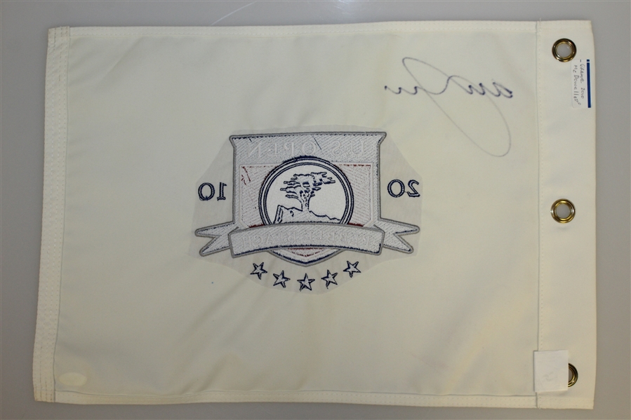 Graeme McDowell Signed 2010 US Open Championship at Pebble Beach Embroidered Flag JSA #M52554