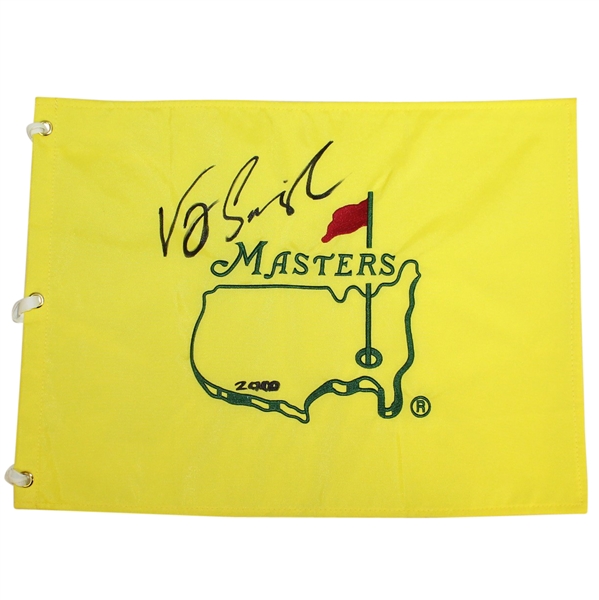 Vijay Singh Signed Undated Masters Embroidered Flag with '2000' JSA ALOA