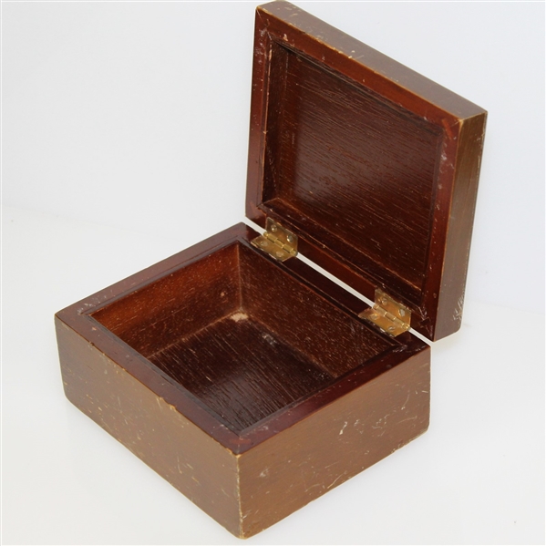 1951 Masters Tournament Wood Box Gift Given To Mrs. Forest Norton