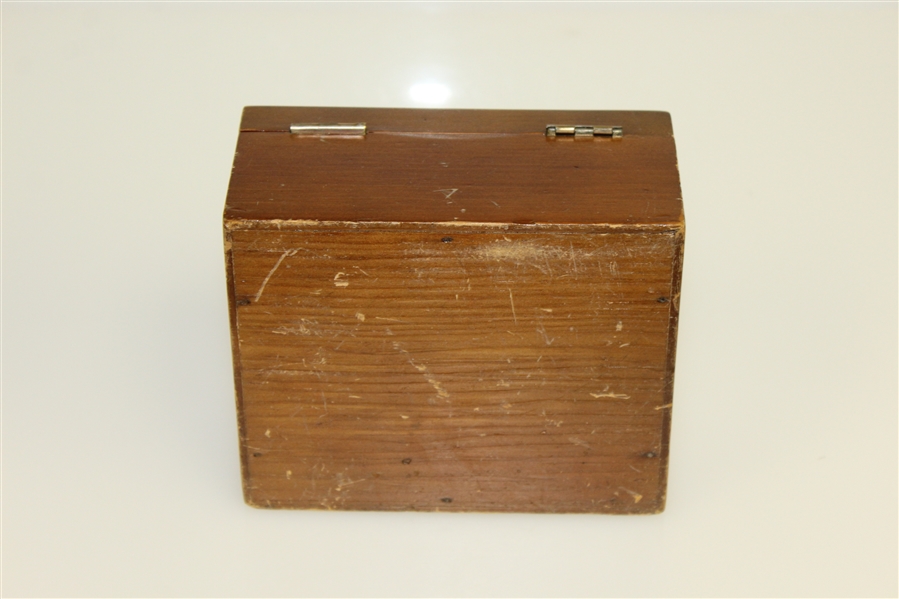 1951 Masters Tournament Wood Box Gift Given To Mrs. Forest Norton