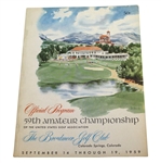 1959 US Amateur Championship at Broadmoor GC Program - Jack Nicklaus Winner