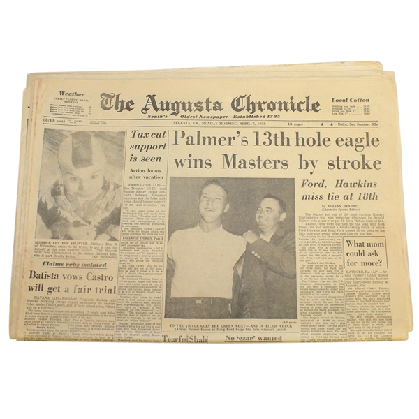1958 The Augusta Chronicle Newspaper - Monday April 7, 1958