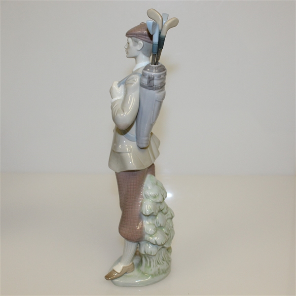 1985 Lladro Handmade in Spain Golfer Figurine with Bag and Clubs
