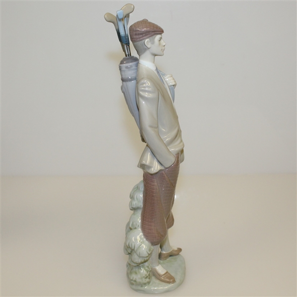 1985 Lladro Handmade in Spain Golfer Figurine with Bag and Clubs
