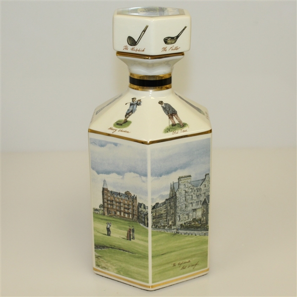 Pointers of London and Edinburgh St. Andrews Handcrafted Whisky Decanter with Bill Waugh Artwork