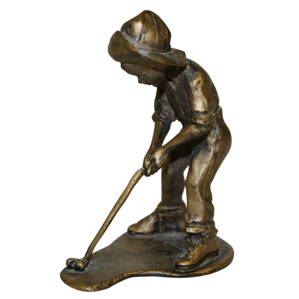 Bronze Colored Putter Boy Statuette