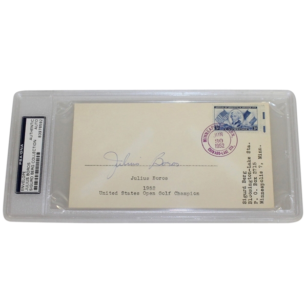 Julius Boros Signed Envelope - Sigurd Berg Collection - PSA Slabbed #83976592