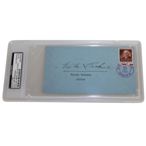 Walter Burkemo Signed Envelope - Sigurd Berg Collection - PSA Slabbed #83976442