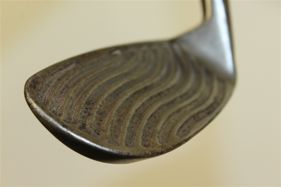 Spalding Kro-Flite Double Water Fall F-6 Mashie Niblick - WGW Initials with George B. Clark Pro-Stamp - Roth Collection