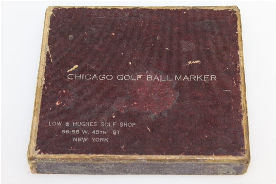 Vintage Chicago Golf Ball Marker - Low & Hughes Golf Shop - Includes Original Box - Roth Collection