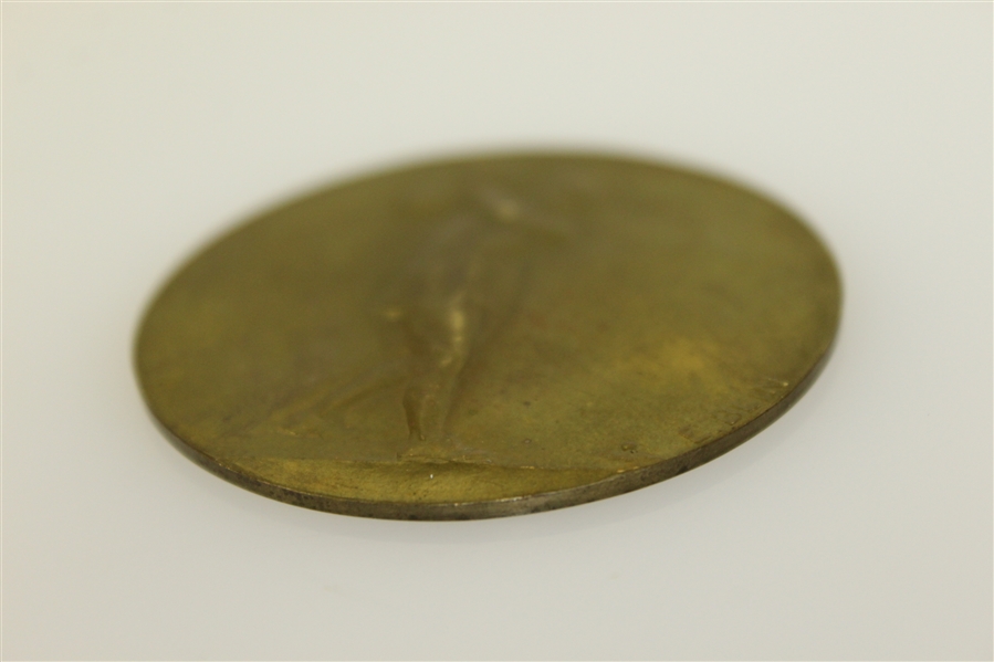 Vintage Circa Early 1900's Bronze Golfer Medal - E. Blin