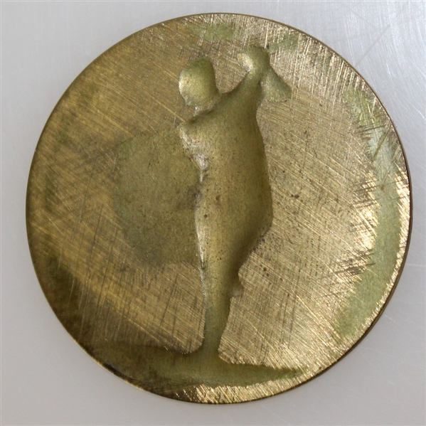 Vintage Circa Early 1900's Bronze Golfer Medal - E. Blin