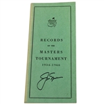 Jack Nicklaus Signed 1934-1966 Records of the Masters Book JSA #Q86879