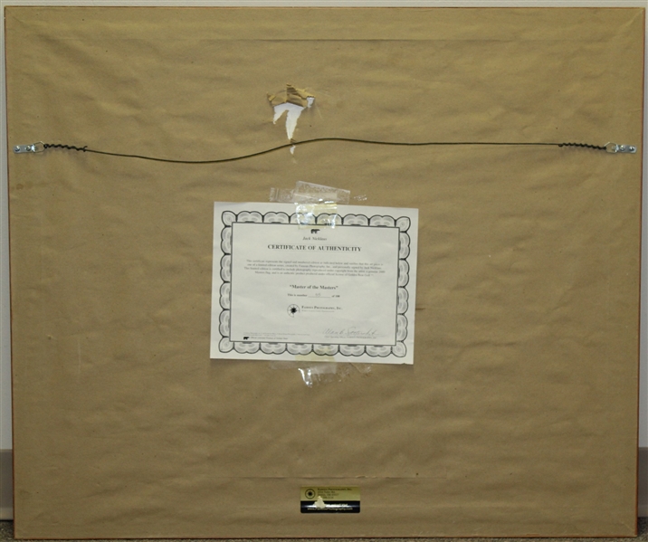 Jack Nicklaus Signed 2000 Flag Ltd Ed 'Master of the Masters' Photo Display 55/100 - Framed JSA ALOA
