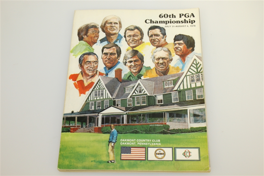 1978 PGA Championship at Oakmont Country Club Program, Ticket, & Pairing Sheet