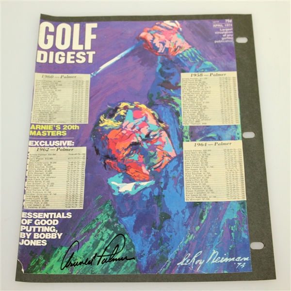 Arnold Palmer Signed May 1960 TIME Magazine Cover & Neiman Drawing Reverse JSA ALOA