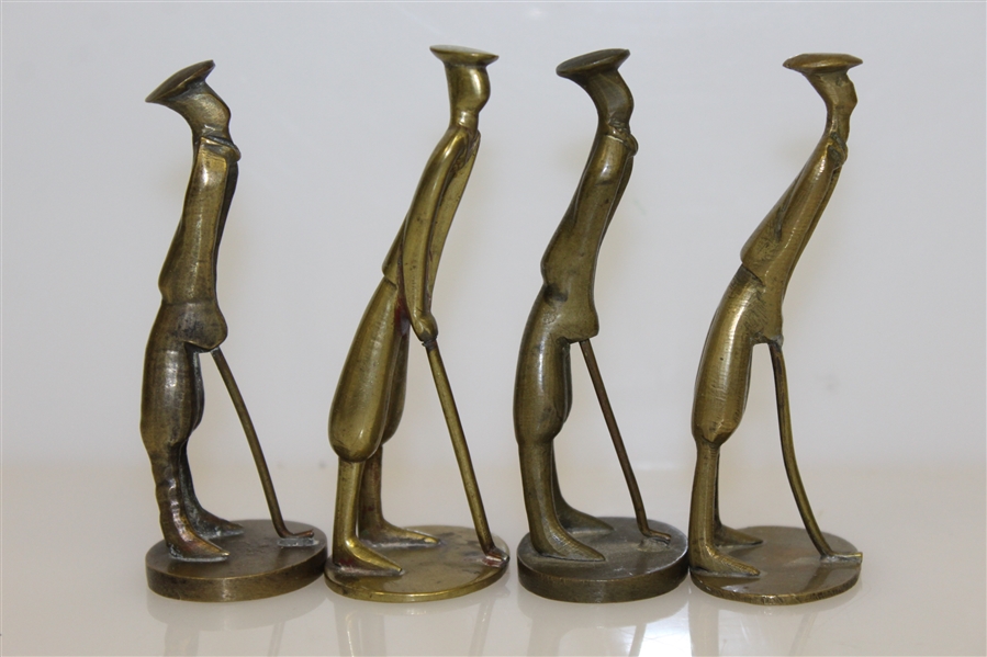 Four Vintage Golf Themed Pipe Tampers - China Brass