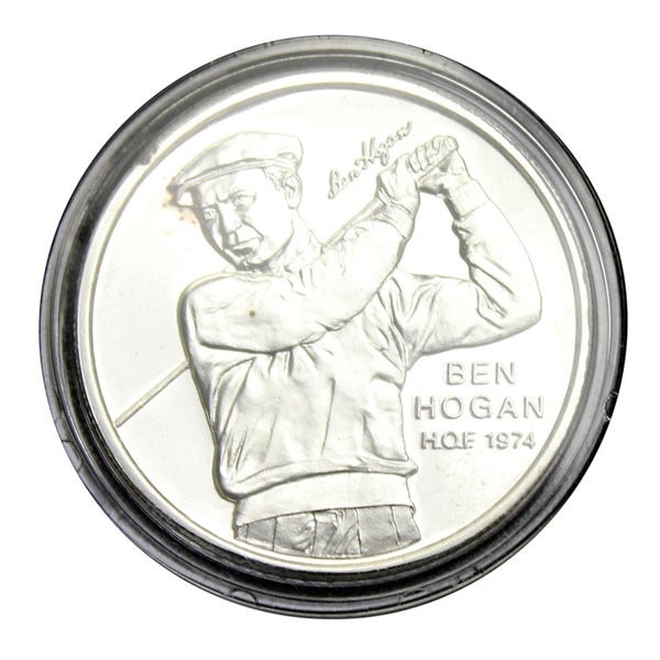 Ben Hogan One Troy Ounce Fine Silver PGA Tour HOF 1974 Commemorative Medal with Certificate