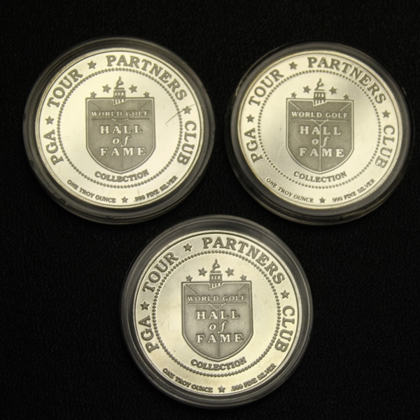 Sarazen, Player, & Nelson Fine Silver PGA Tour HOF 1974 Commemorative Medals with Certificates