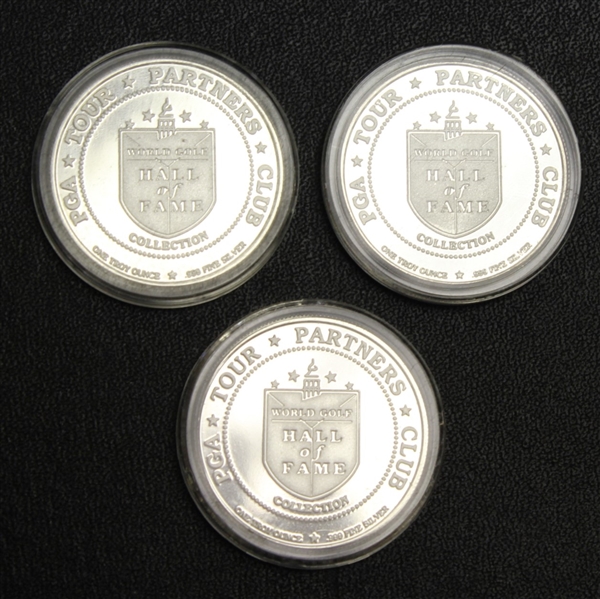 Floyd, Trevno, & Casper Fine Silver PGA Tour HOF Commemorative Medals with Certificates