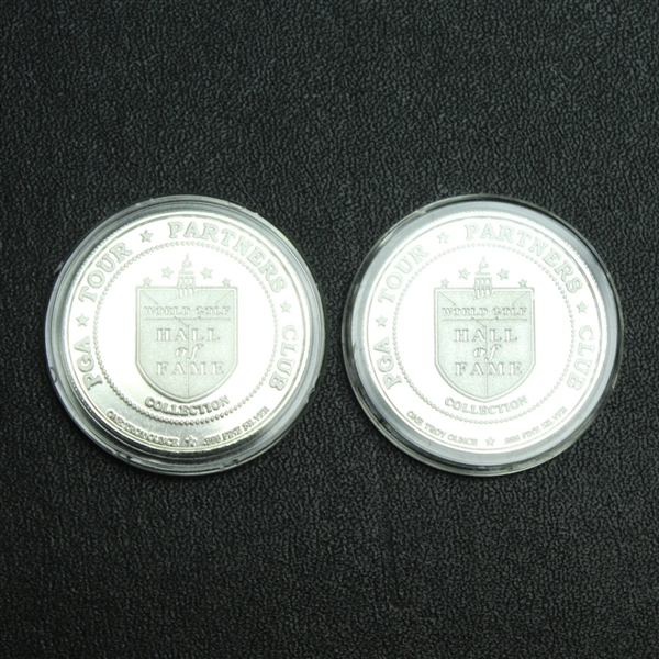 Bob Hope & Bing Crosby Fine Silver PGA Tour HOF Commemorative Medals with Certificates