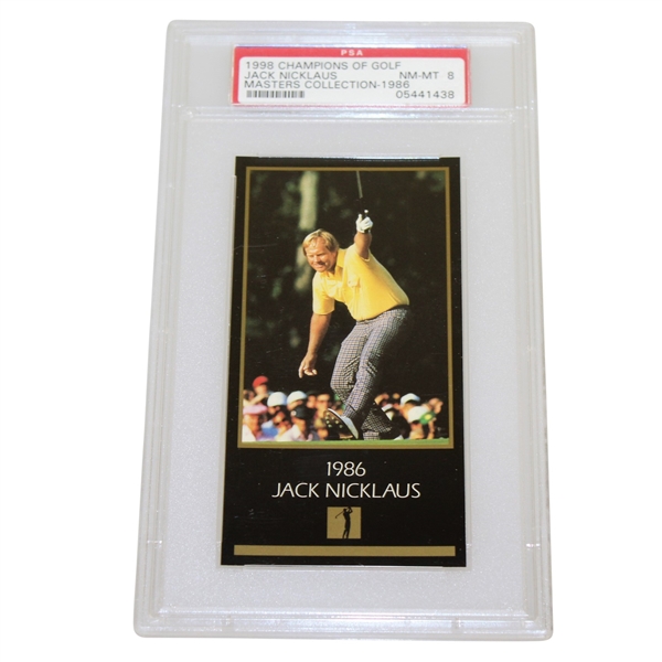 Jack Nicklaus '1986' Grand Slam Ventures Masters Collection Card PSA/DNA NM-MT 8 #05441438