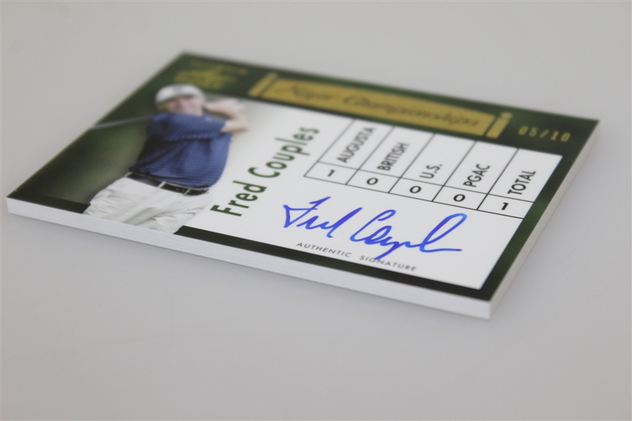 Fred Couples Signed Leaf 'Major Championships' 05/10 Golf Card JSA ALOA