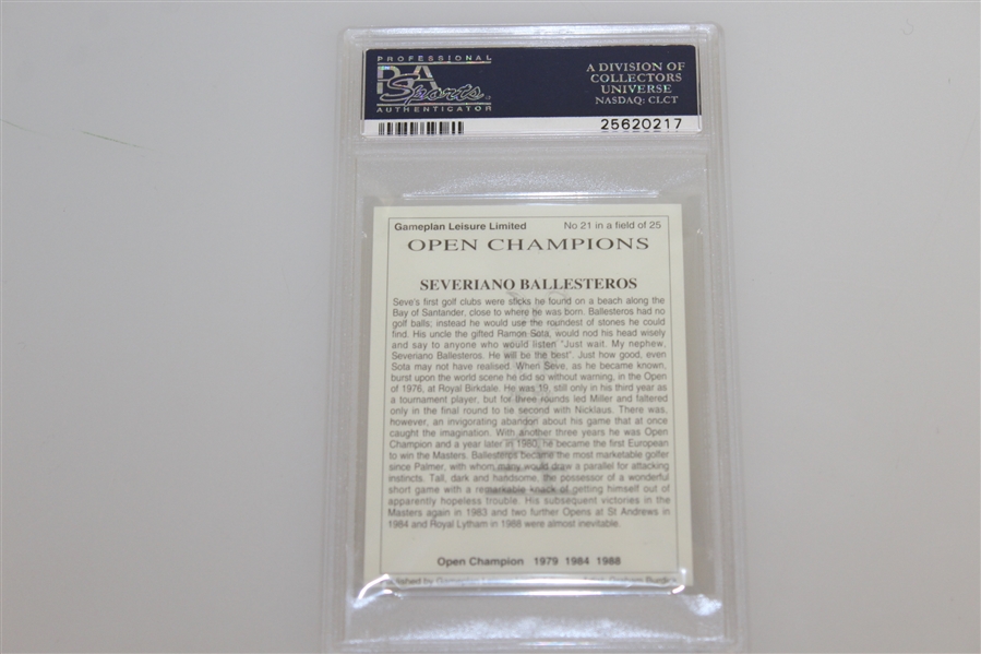 Seve Ballesteros 1993 Gameplan Leisure Open Champions Golf Card #21 PSA/DNA EX-MT 6 #25620217