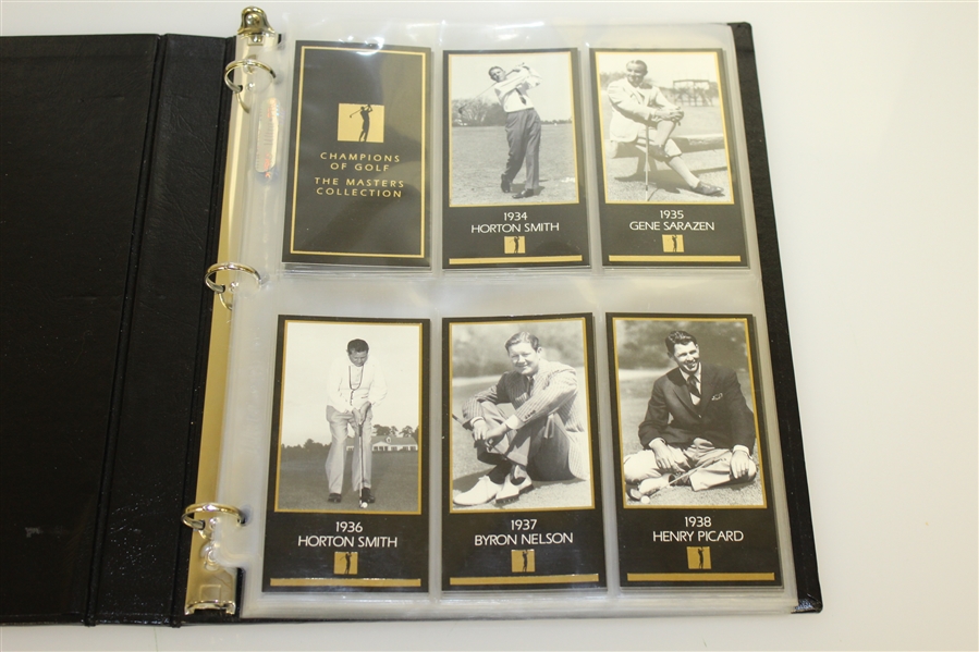 Champions of Golf 'The Masters Collection' Grand Slam Ventures (GSV) - Full 1934-98 Gold Foil Set in Binder