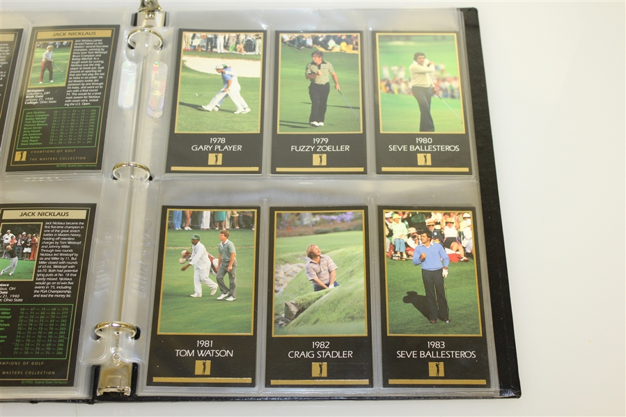Champions of Golf 'The Masters Collection' Grand Slam Ventures (GSV) - Full 1934-98 Gold Foil Set in Binder