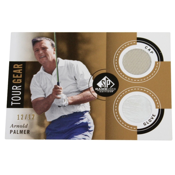 Arnold Palmer SP Tour Gear Game Used Golf Card - Cap & Glove