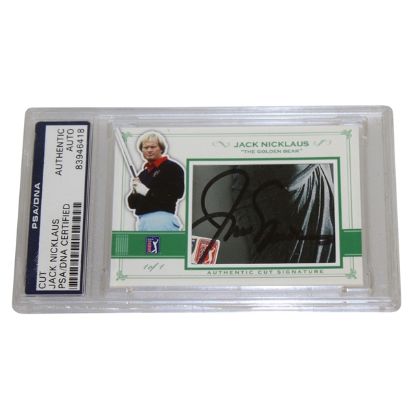 Jack Nicklaus Signed 'The Golden Bear' Authentic Cut Signature 1/1 PSA/DNA #83946418