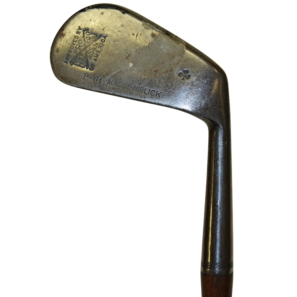 P-61 Mashie Niblick - Approved by PGA - Clover Stamp