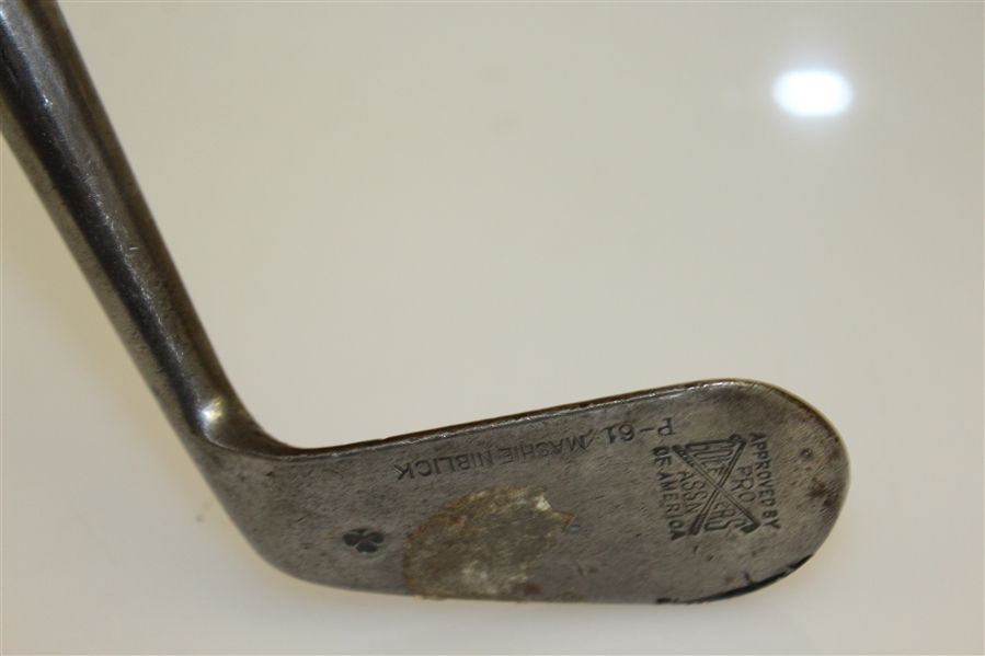 P-61 Mashie Niblick - Approved by PGA - Clover Stamp