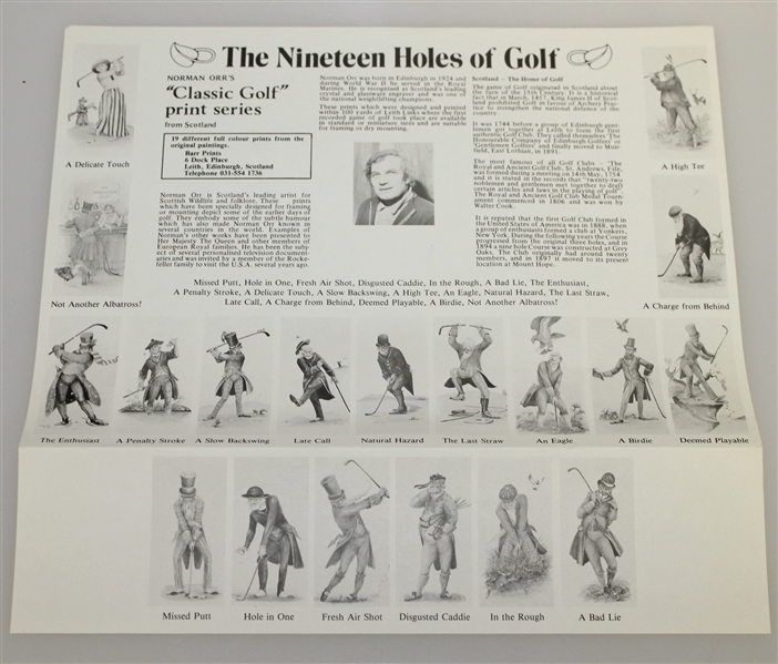 'The Nineteen Holes of Golf' Complete Set of the Classic Golf Color Prints - Excellent Condition