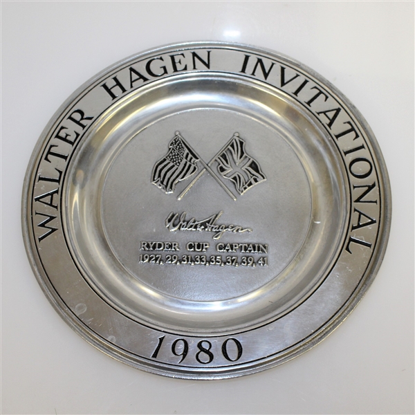 Four Walter Hagen Invitational Pewter Plates