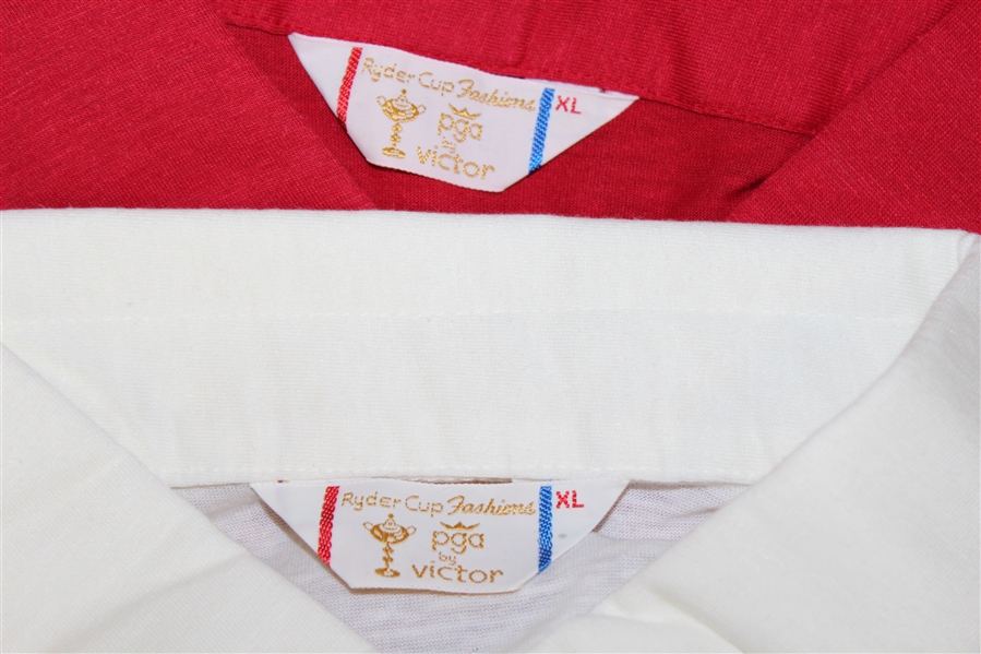 Ray Floyd's 1975 Ryder Cup USA Team Issued Uniform Shirts - Red & White