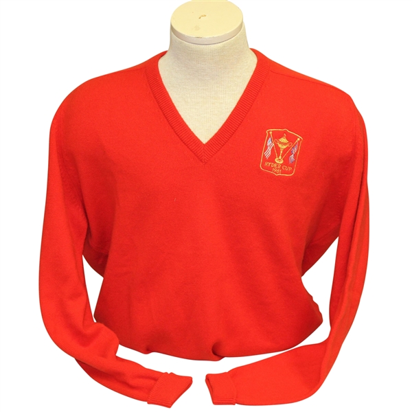 Ray Floyd's 1981 Ryder Cup USA Team Issued Cashmere V-Neck Red Uniform Sweater