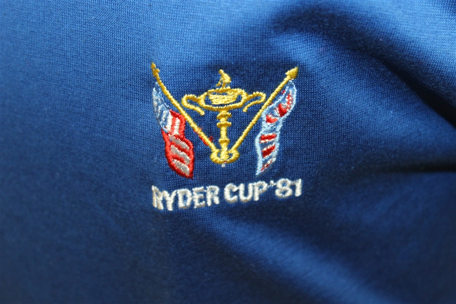 Ray Floyd's 1981 Ryder Cup USA Team Issued Cotton Uniform Blue Shirt