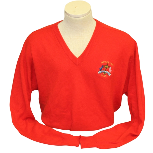 Ray Floyd's 1991 Ryder Cup USA Team Issued Cashmere Uniform Red Sweater - Kiawah