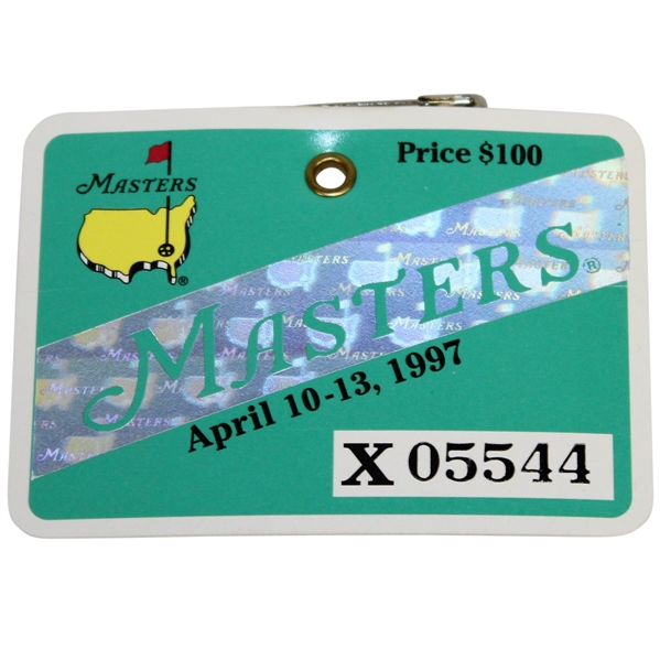 1997 Masters Tournament Badge #X05544 from Ray Floyd Collection