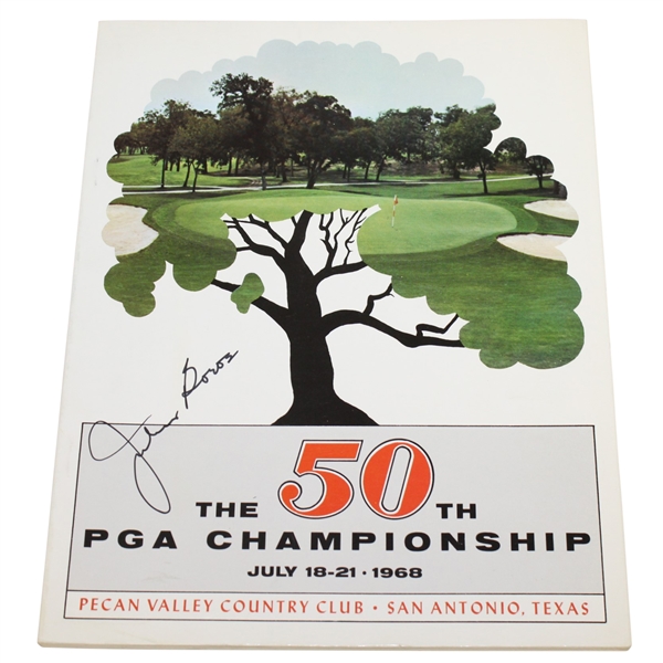 Julius Boros Signed 1968 PGA Championship at Pecan Valley CC Program JSA ALOA