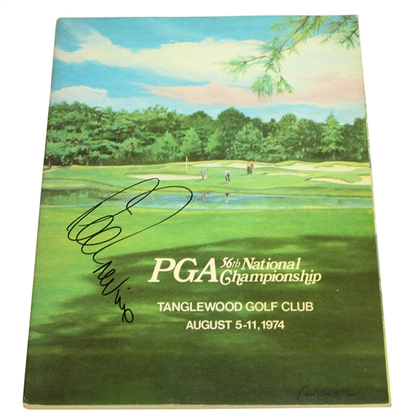 Lee Trevino Signed 1974 PGA Championship at Tanglewood GC Program JSA ALOA
