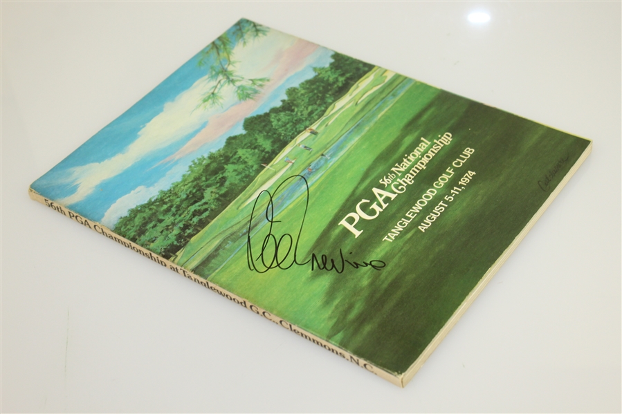 Lee Trevino Signed 1974 PGA Championship at Tanglewood GC Program JSA ALOA