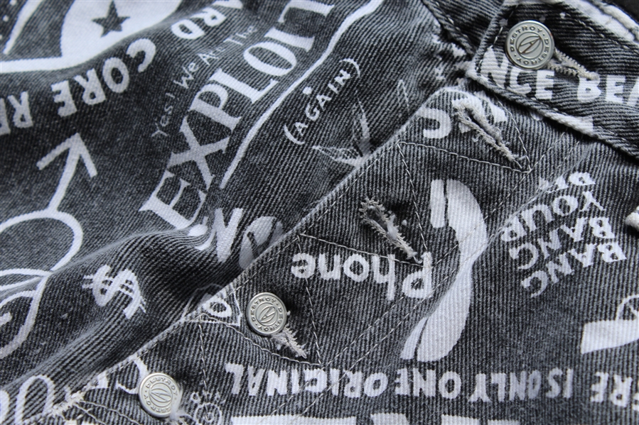 Don Cherry's Personal Denim Black & White 'Destroy' Jeans