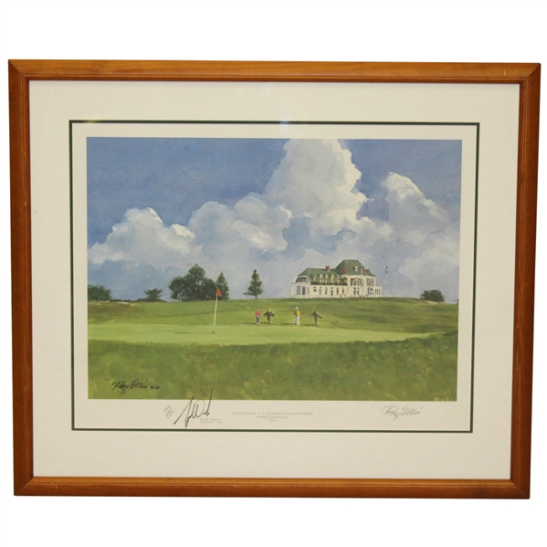 Tiger Woods Signed 1995 US Amateur Centennial Ltd Ed Ray Ellis Print JSA FULL #Y43122