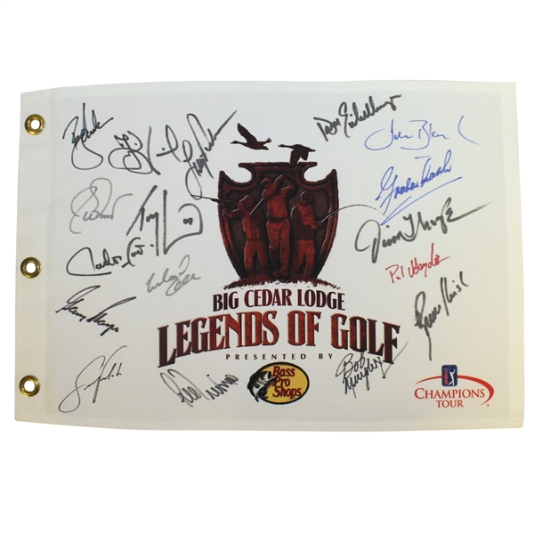 Multi-Signed Champions Tour 'Legends of Golf' Flag JSA ALOA