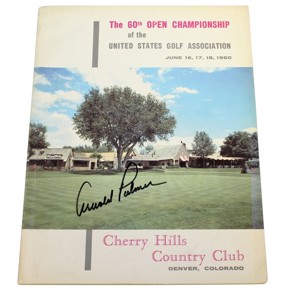 Arnold Palmer Signed 1960 US Open at Cherry Hills CC Official Program JSA ALOA