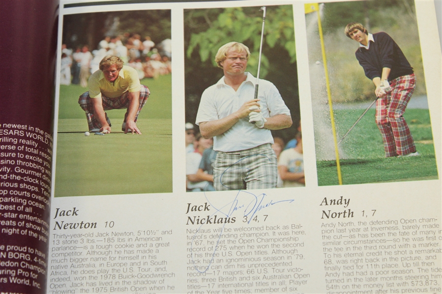 1980 US Open Program Signed by Winner Nicklaus, Palmer, Seve, & Others JSA ALOA