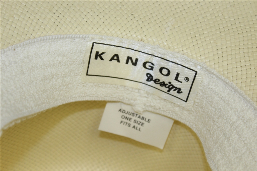 Four Don Cherry Personal Kangol Straw Fancy Strap Golf Hats - Plaid, Blue, Multi, & Thin Brown 